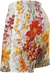 Men's Swim Trunks Embroidery Style Beach Shorts Quick Dry Summer Bathing Suit Swimwear Beachwear with Pockets