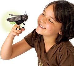 Folkmanis Mini Firefly Finger Puppet, Green, Black, 1 EA