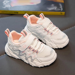 Boys Girls Lightweight Sneakers Kids Mesh Breathable Tennis Sports Shoes Non Slip Lace-up for Running/Walking
