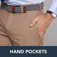 Arrow Men's Flat Front Straight Fit Solid Twill Micro Dress Pant