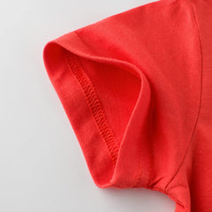 Toddler Kids Girls Boys Short Sleeve Basic T Shirt Casual Summer Tees Shirt Tops Solid Color Fashion Summer Tee