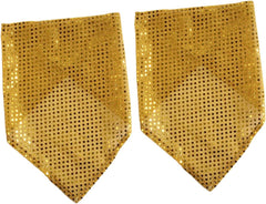 2PCS Sequin Dog Bandana Neckerchief Triangle Scarf for Pets Holiday Costume Accessory Adjustable Size for Dogs and Cats