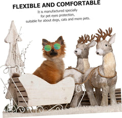 POPETPOP Dog Sunglasses for Small Dogs 10pcs Pet Eyewear Round Lens Design Adorable Photo Props Comfortable Fit for Kitten Puppy