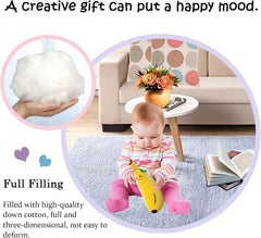 zhidiloveyou Banana Plush Pillow Stuffed Banana Plushie Cute Fruit Toy for Kids, 13.7 inch