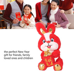 Year of The Rabbit 2023 Stuffed Animal, 2023 Chinese New Year Rabbit Toy Ornament Decorations, Bunny Plush Toy Zodiac Animal Plush Rabbit Hugging Pillow for Spring Festival Gift Home(Type 5)