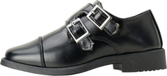Josmo Boy’s Dress Shoes – Hook and Loop Double Monk Strap Cap Toe Oxford Loafers (Little Kid/Big Kid)