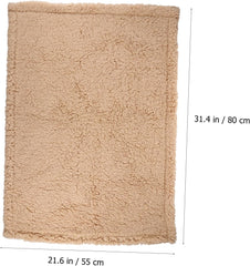SUPVOX Warm Pet Cushion Mat Thick Cashmere Dog Blanket for Winter Cozy Bed Cover for Dogs and Cats for Sofa Use Khaki
