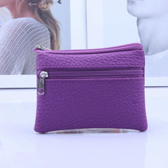 Women Men Leather Wallet Multi Functional Zipper Leather Coin Purse Card Wallet - HHmei Men's And Women's Coin Purse Card Package| Modern Beige Floral Laptops Waist Fossil Satchel (Light Purple)