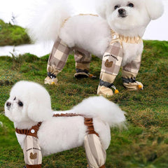 Waterproof Dog Boots Rain Boots with Suspender, Dog Shoes Paw Protector for Small Medium Puppy, Anti-Dirt Pet Legging Boots, Anti-Slip Doggy Boots Belly Protector, for Walk Hike Rain Snow (S Grey)