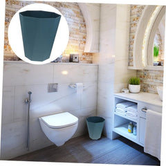 Sosoport 1Pc Creative Plastic Household Trash Can Grey Blue Open Trash Basket for Bathroom Bedroom Kitchen Reusable and Easy to Container