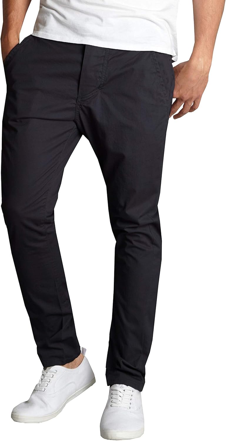 Men's Stretch Fit Cotton Twill Pants. Multiple Colors