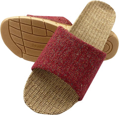 Hwayslon Fashion Unisex Linen Summer Skidproof Indoor Slippers