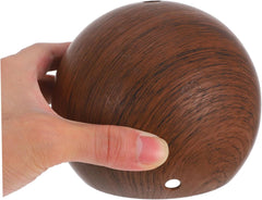 Iron Globe Table Lamp Base Vintage Decorative Metal Lamp Stand Hollow Walnut Finish for Home Lighting