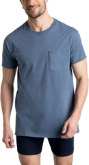 Fruit of the Loom Men's Tee Undershirts, Moisture Wicking & Tag Free, Short Sleeve Pocket T-Shirts