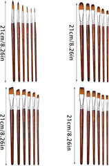 6Pcs Professional Paint Brush Watercolor Paint Brush Nylon Bristle Paint Brush for Acrylics Watercolor Oil Painting