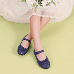PANDANINJIA Rika Girls Dress Shoes Flower Girl Mary Jane Flats Wedding Party School Shoes for Toddler Little Kid Big Kid