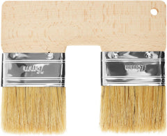 Double Paint Brush, U Shaped Double Color Brush, Double Head Painting Brush with Handle, Art Wall Painting Tools, Bristle Art Flat Texture Brush, 7.68 Inch Wall Paint Double Brush for Painting