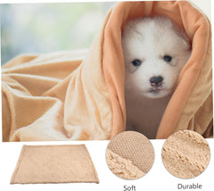MERRYHAPY Dog Puppy Blanket Mat Warm Pet Cushion for Dogs Cats Soft Fleece Mat for Sofa Bed Portable Lightweight Design for Cozy Sleeping