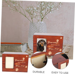 Pet Cremation Urn for Dogs and Cats Cinerary Casket Photo Frame Memorial Box for Pet Ashes Keepsake Lightweight and Easy to Display