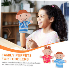 BESPORTBLE 4pcs Family Hand Puppet Set for Storytelling Role Play Charming Dad Mom Brother Sister Puppets for Lightweight for