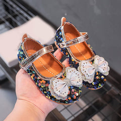 EnJoCho Girls for Boots Fashion Autumn Girls Casual Shoes Flat Light Breathable Hook Loop (Dark Blue, 5.5-6 Years Little Child)