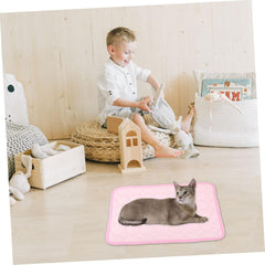 Pet Cooling Mat Pad for Dogs and Cats Ice Silk Cooling Bed with Triple Design Machine Washable Pet Mat for Indoor Use