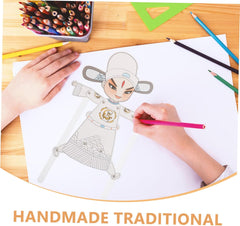 8Pcs DIY Chinese Traditional Hand Puppet Kit Shadow Puppets for Family Fun Cultural Crafting Interactive Activity Educational Art Project