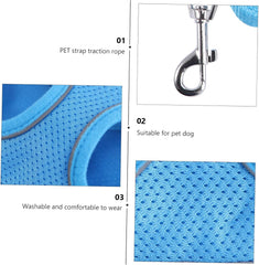 GALPADA Reflective Dog Harness Set Breathable Mesh Vest with Leash Lightweight No-Choke Chest Strap for Dogs Comfortable Pet Gear Blue s