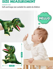 Dinosaurs Plush Toys, Dinosaur Hand Puppets Kids Toys,Stuffed Animals Plush Toys Interactive Games for Boys Girls Age 4 5 6 7 8