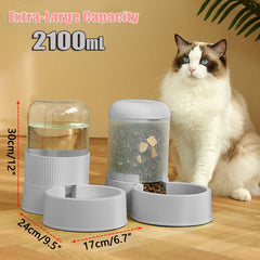 GKYZBB Automatic Cat Feeder and Cat Water Dispenser,Automatic Feeder and Water Dispenser 1 Gallon for Small Medium Big Dog Pets Puppy Kitten