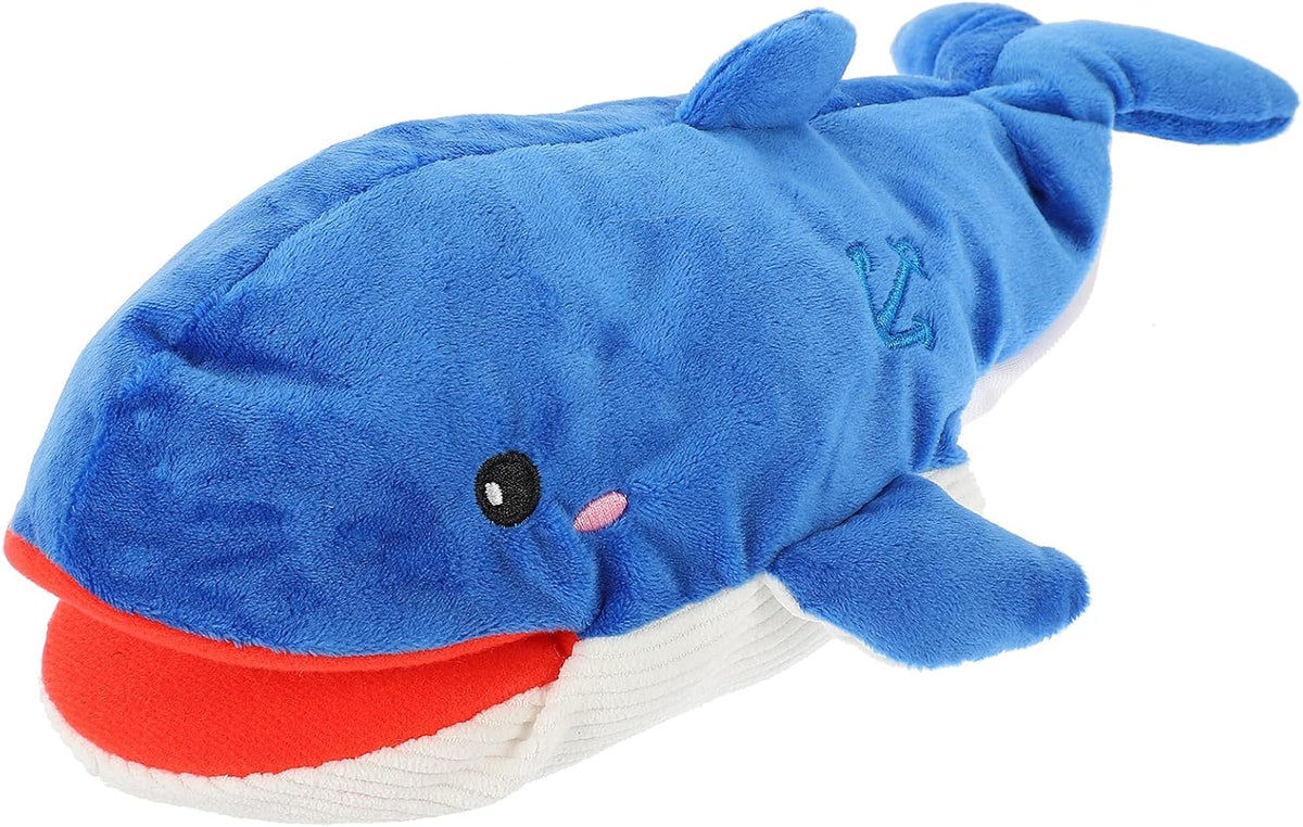 LUOZZY Animal Hand Puppet Cartoon Blue Whale Puppet Toy Storytelling Animal Hand Toy Children Creative Gifts - 30CM