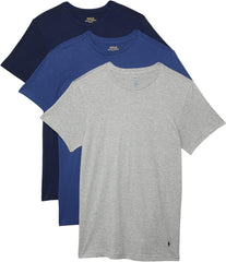 POLO Men's Ralph Lauren Slim Fit Wicking Crew Undershirts 3-Pack