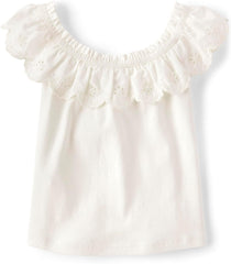 Gymboree Girls' and Toddler Ruffle Front Short Sleeve Top