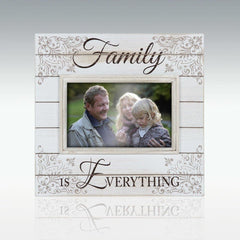 Malden International Designs Sun Washed Words Family Distressed Cream Picture Frame, 4x6, Cream