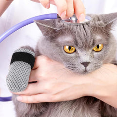 4 PCS Cat Mittens to Prevent Scratching, Adjustable Cat Booties to Prevent Scratching, Breathable Mesh Shoes, Prevent Scratches, Suitable for Bathing, Feeding and Nail Trimming (Grey)