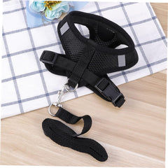 Breathable Mesh Dog Harness Vest with Leash Adjustable PET Chest Strap for Small Dogs Puppies and Cats Comfortable and Lightweight Walking Gear