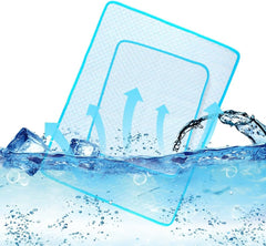 Cooling Mat Pad for Dogs Ice Silk Mat Dog Cooling Pad Summer Keep Your Pet Cool Pet Cool Mats for Dog and Cat Use in Crate Kennel Sofa Bed(S/50X40CM) wthin 5kg Pet, Blue