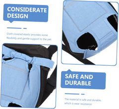 BESTonZON Portable Ventilated Pet Backpack for Dogs and Cats Breathable Outdoor Travel Carrier Straps Lightweight Design for Hiking and Shopping Light Denim