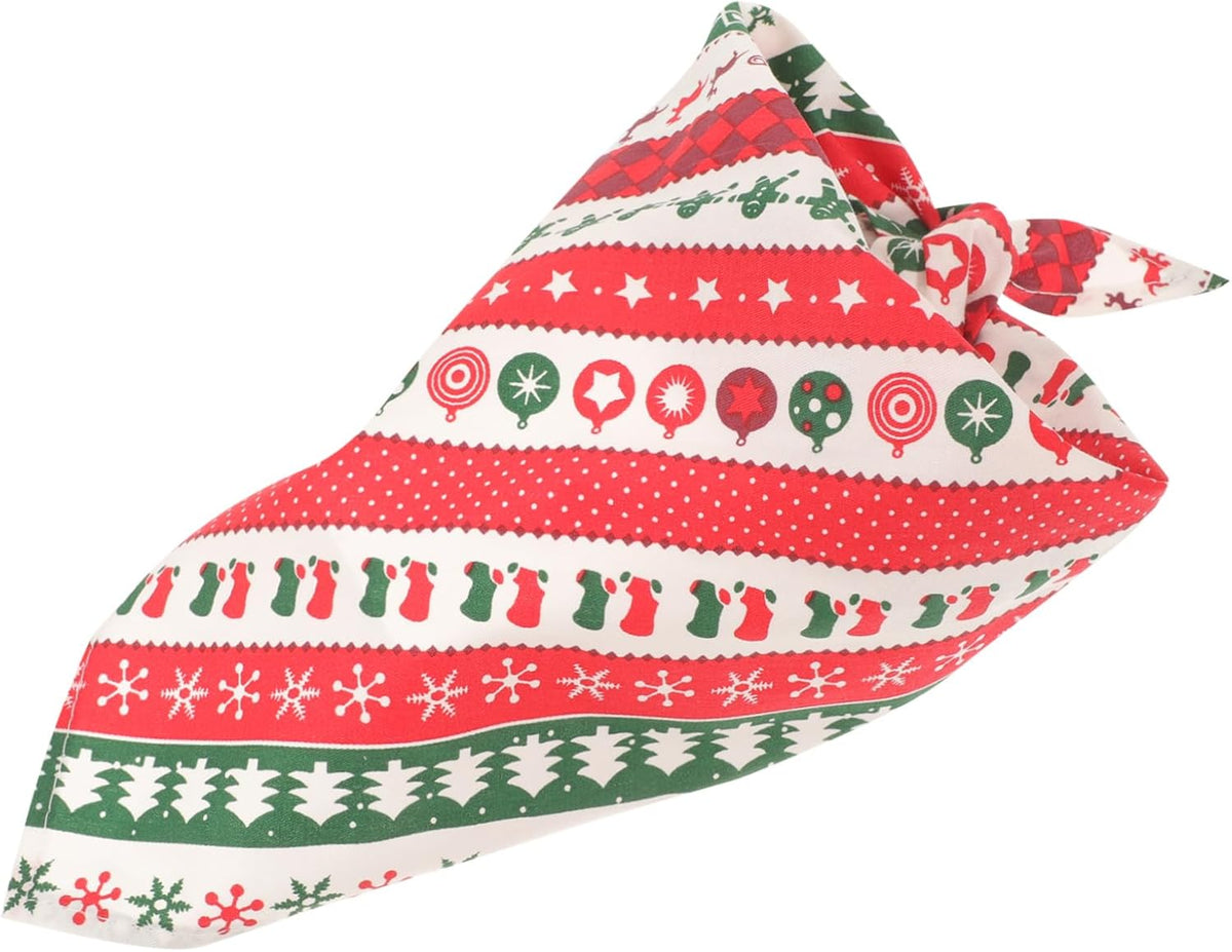 Christmas Dog Bandana Scarf for Pets Holiday Bib Festive Plaid Design for Photos Parties and Special Occasions