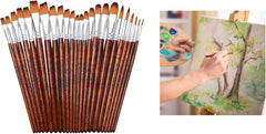 6Pcs Professional Paint Brush Watercolor Paint Brush Nylon Bristle Paint Brush for Acrylics Watercolor Oil Painting