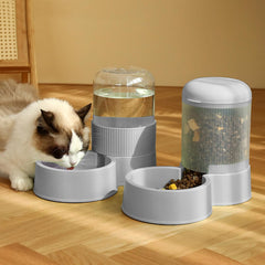GKYZBB Automatic Cat Feeder and Cat Water Dispenser,Automatic Feeder and Water Dispenser 1 Gallon for Small Medium Big Dog Pets Puppy Kitten