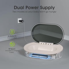 Automatic Cat Feeder, Dustproof Cat Food Bowl with Infrared Sensor Cover, Dual Power Supply Auto Pet Feeder for Indoor & Camping, Automatic Pet Feeder Easy to Use