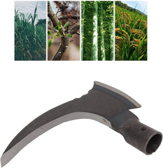 Weeding Sickle, High Manganese Steel Double Scythe, Hand Sickle Manual Weeders, Mowing Cutting Trees Double Sickle for Gardening Tools for Outdoor Grass Cutting Tree Pruning (Single Cutter Head)