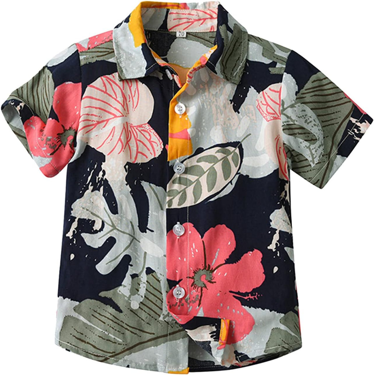 Toddler Summer Kids Boy Casual Clothes Short Sleeve Floral T Shirt Beach Shirt Tops Outwear Kids Top