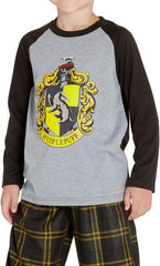 Harry Potter Pajamas Little And Big Boys' Raglan Shirt And Pants Sleepwear Set- (Gryffindor, Large, 10/12)
