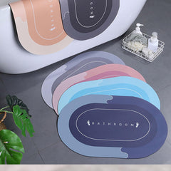 Generic Bath Mat Bathroom Rug Super Absorbent Non Slip Carpet Rubber Backing Quick Dry Stain Resistant Bath Mat Easy Care Clean Shower Rug Crystal Velvet Toilet Bathtub Simple Kitchen Doormat New