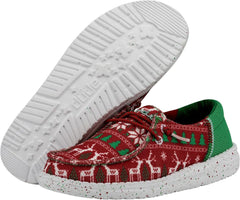 Hey Dude Wendy Youth Jolly Jingle Size C8 | Youths' Shoes | Kid's Slip On Loafers | Comfortable & Light-Weight