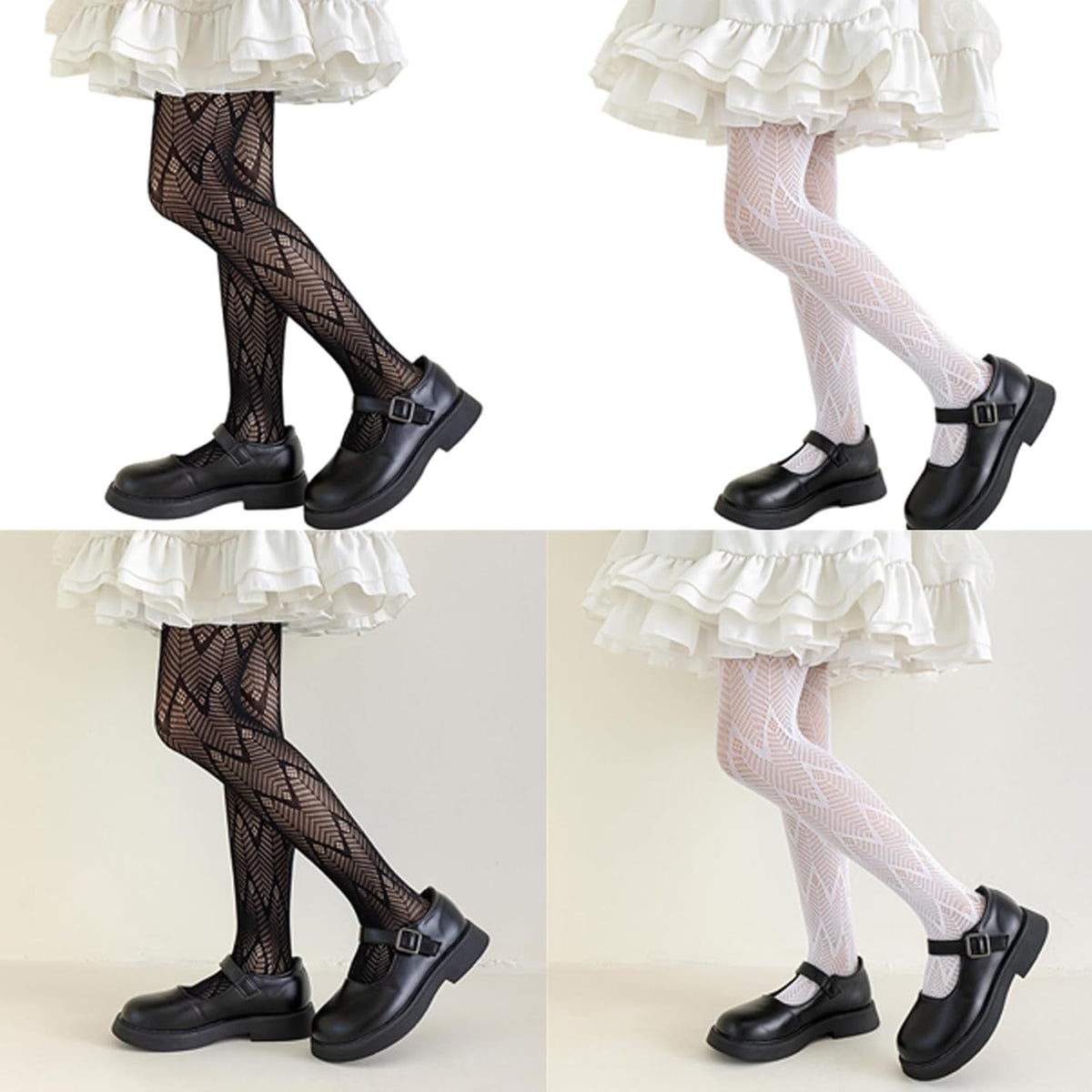 Girls Pantyhose Solid Tights Fashionable Long Stockings With Unique Pattern For Daily Party Performances Party Tights