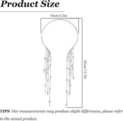 Cuff Necklace with Rhinestone Charm Round Open Cuff Necklace Collar Statement Necklaces for Women