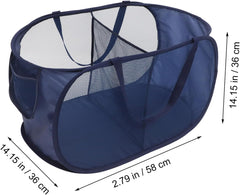 Laundry Hamper with Handles Capacity Mesh Clothes Basket for Bedroom Multi-purpose Storage Bin for Toys and Laundry Space-saving Design